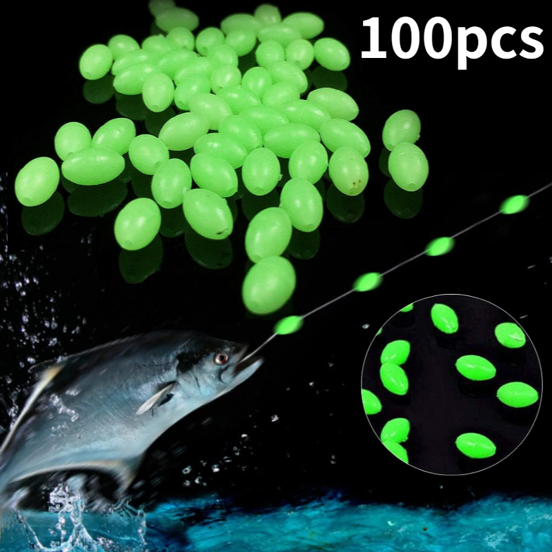 Fishing Equipment On Sale - 100 pz/lotto Ovale Notte Luminosa Perline