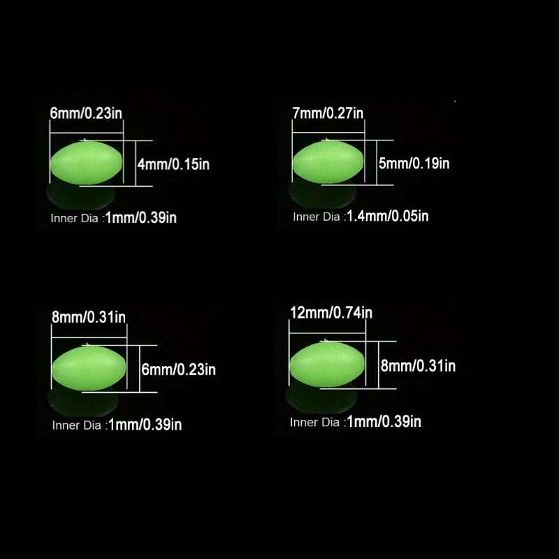 100 pz/lotto Ovale Notte Lumin - Fishing Equipment On Sale recensione e prezzo