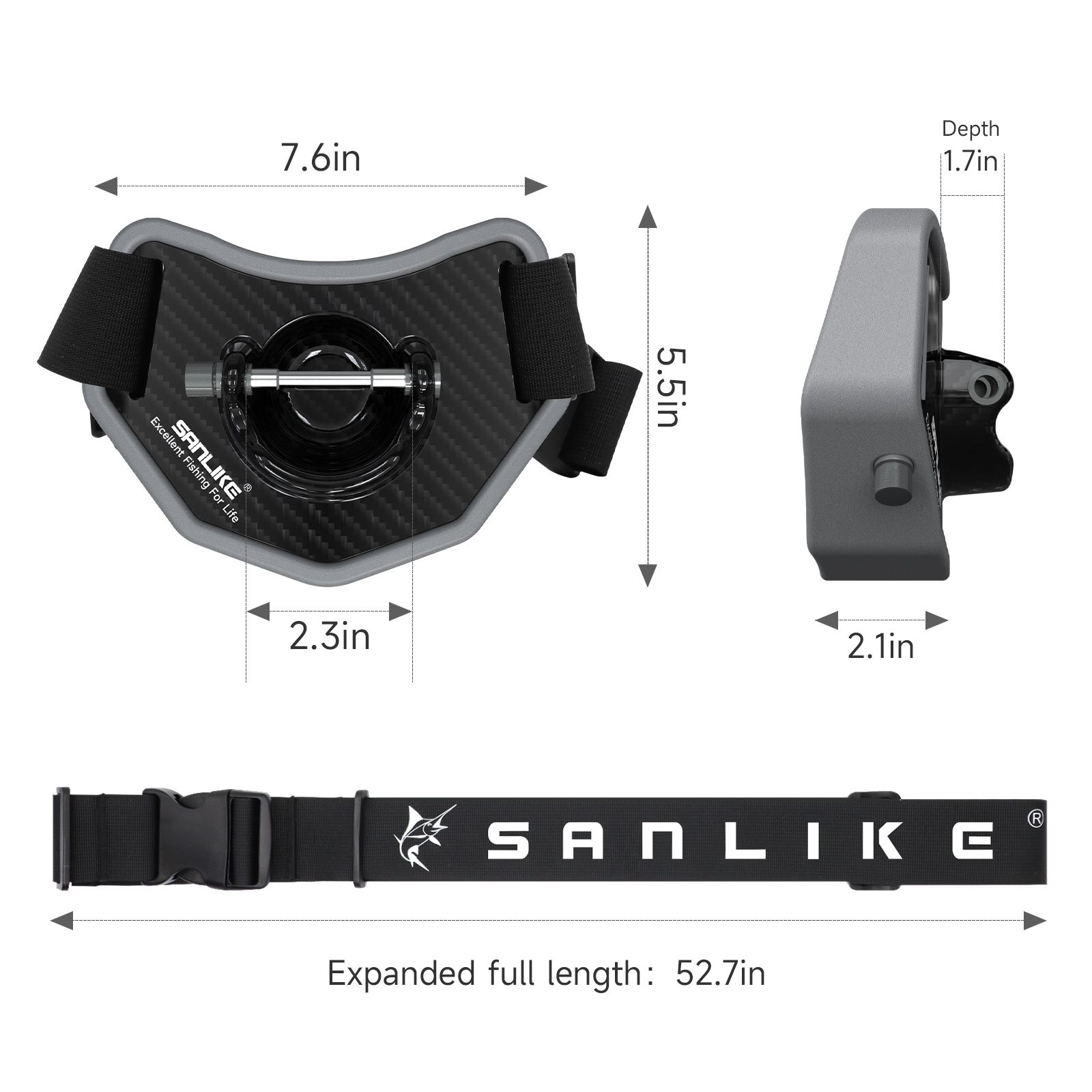 SANLIKE Fishing Fighting Belt  - Carbon Fishing Rod recensione e prezzo