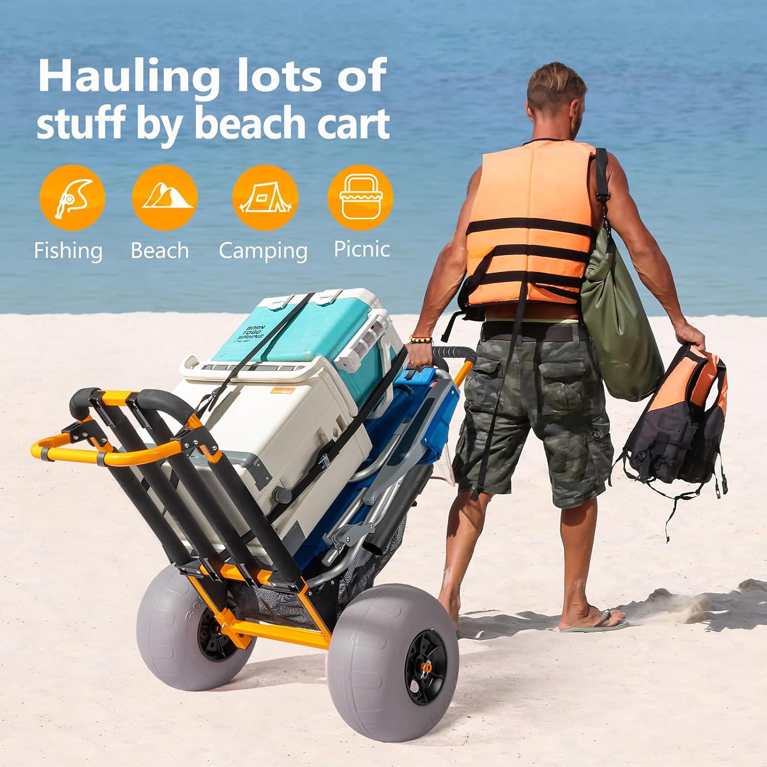 Carrello da pesca da spiaggia  - Rod Holder Fishing recensione e prezzo