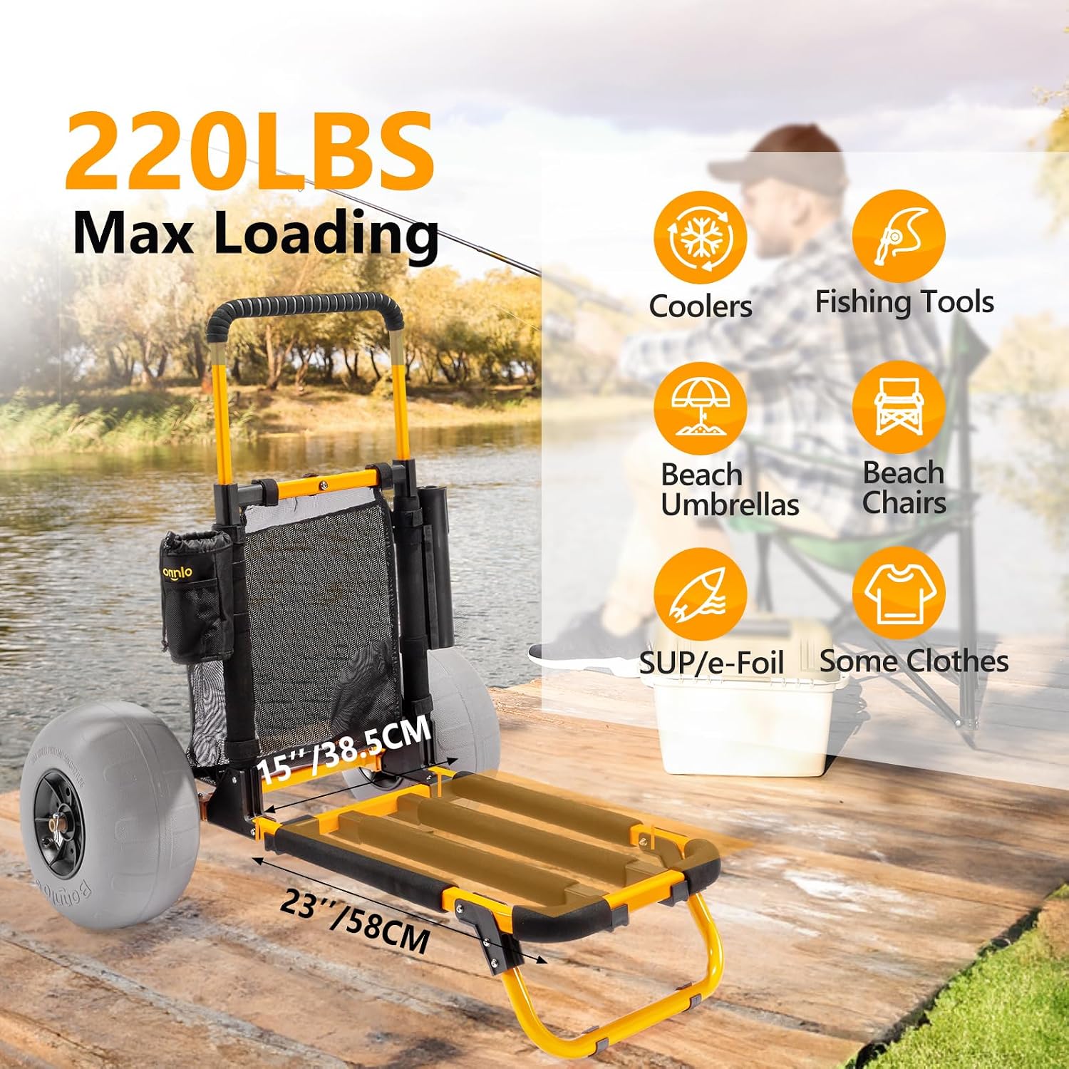 Carrello da pesca da spiaggia  - Rod Holder Fishing recensione e prezzo