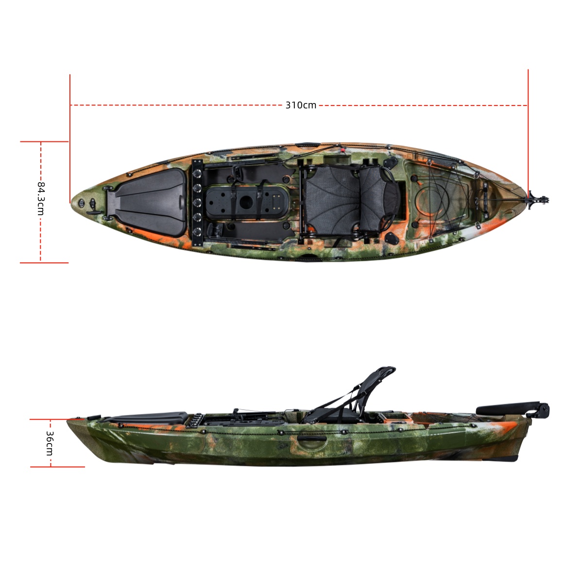 Kayak da pesca singolo di prim - Rod Holder Fishing recensione e prezzo